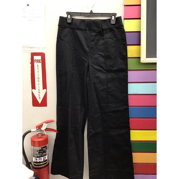 Nina Leonard Pants - Nina Leonard size medium pull on wide leg pants black seams new from HSN